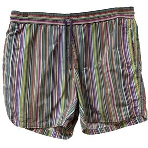 Europann Mens Multicolor Striped Swim Trunks Saint-Tropez Board Shorts Size 32